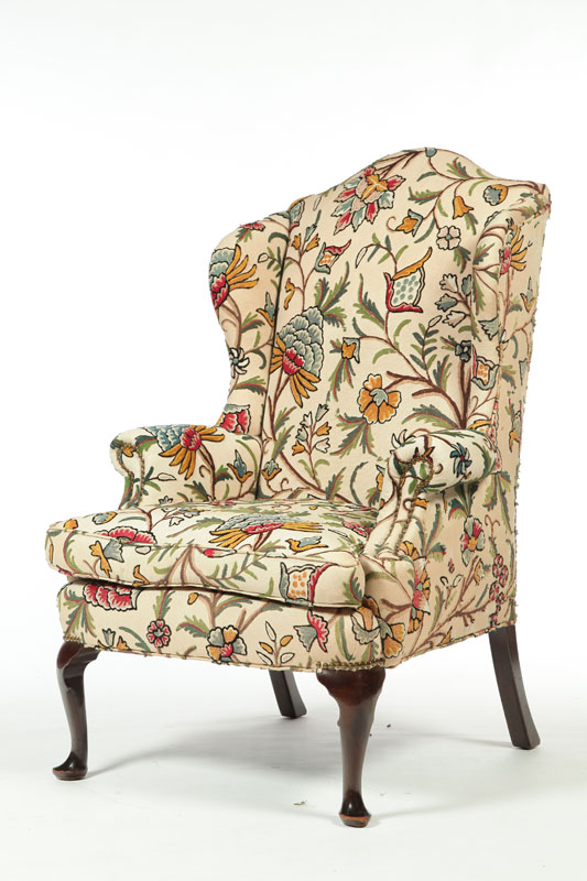 QUEEN ANNE STYLE EASY OR WING CHAIR  122580