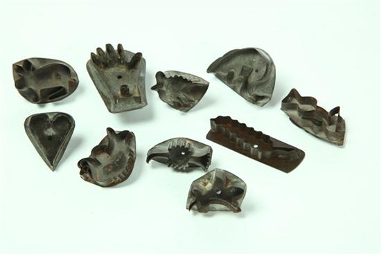 TEN MINIATURE COOKIE CUTTERS. 