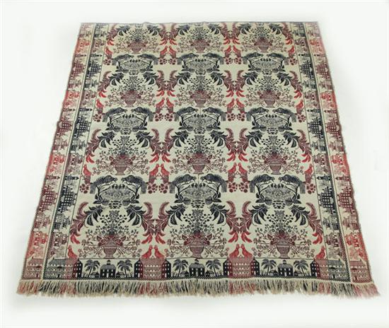 JACQUARD COVERLET Probably Ohio 122596