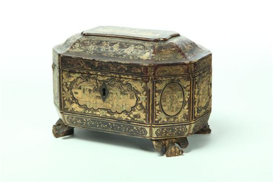 LACQUERED TEA CADDY China 2nd 1225c6