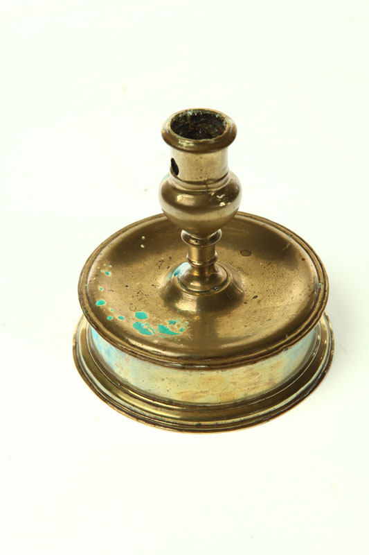 BRASS CAPSTAN CANDLESTICK.  England