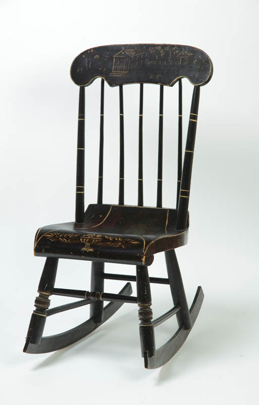 DECORATED ROCKING CHAIR.  Union