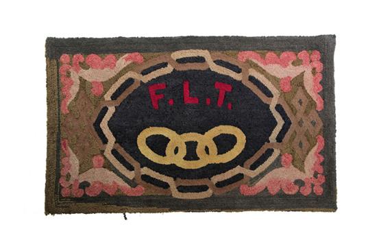 HOOKED RUG.  American  early 20th