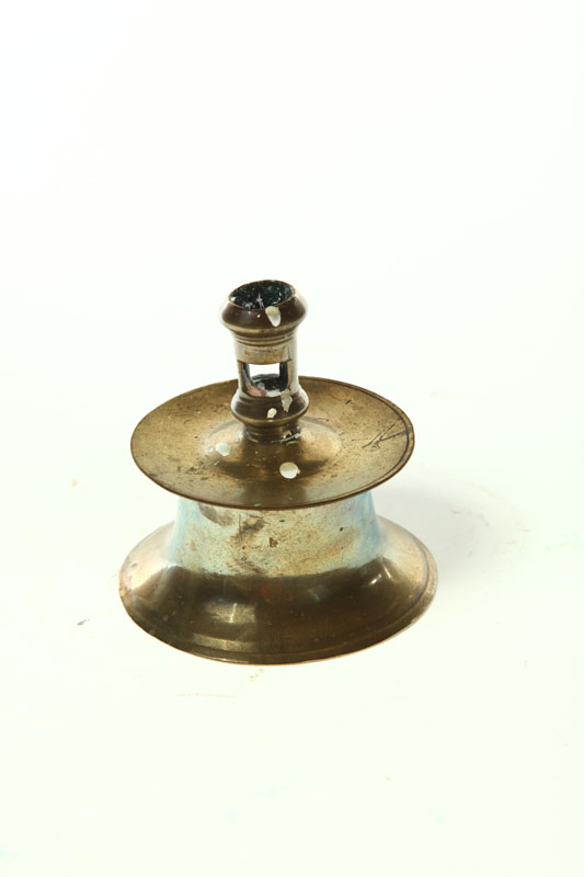 BRASS CAPSTAN CANDLESTICK.  European