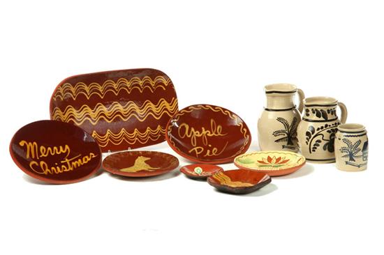 SIXTEEN PIECES OF MODERN REDWARE 12268f