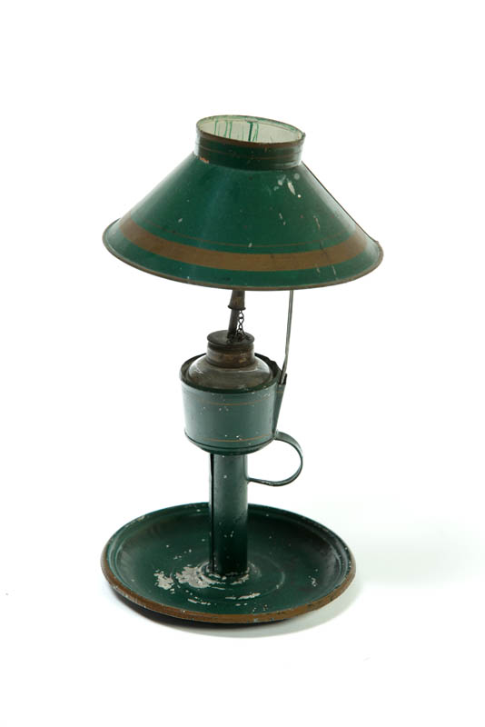 TIN LAMP.  American  2nd half-19th century.