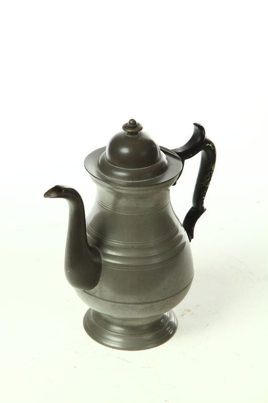 PEWTER COFFEE POT  Touch mark for
