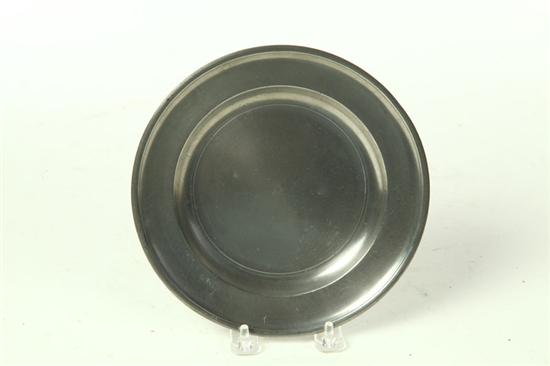 PEWTER PLATE.  Touch marks for