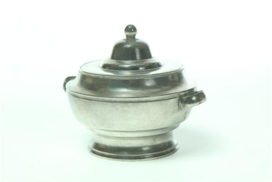 PEWTER SUGAR BOWL.  Touch marks for