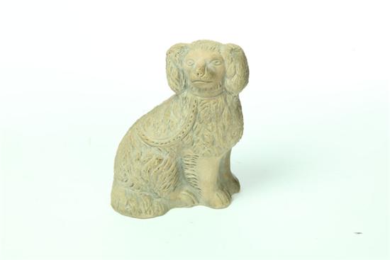 POTTERY DOG.  Attributed to Uhrichsville