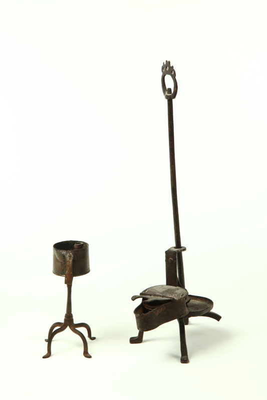 TWO PIECES OF WROUGHT IRON LIGHTING  12273f