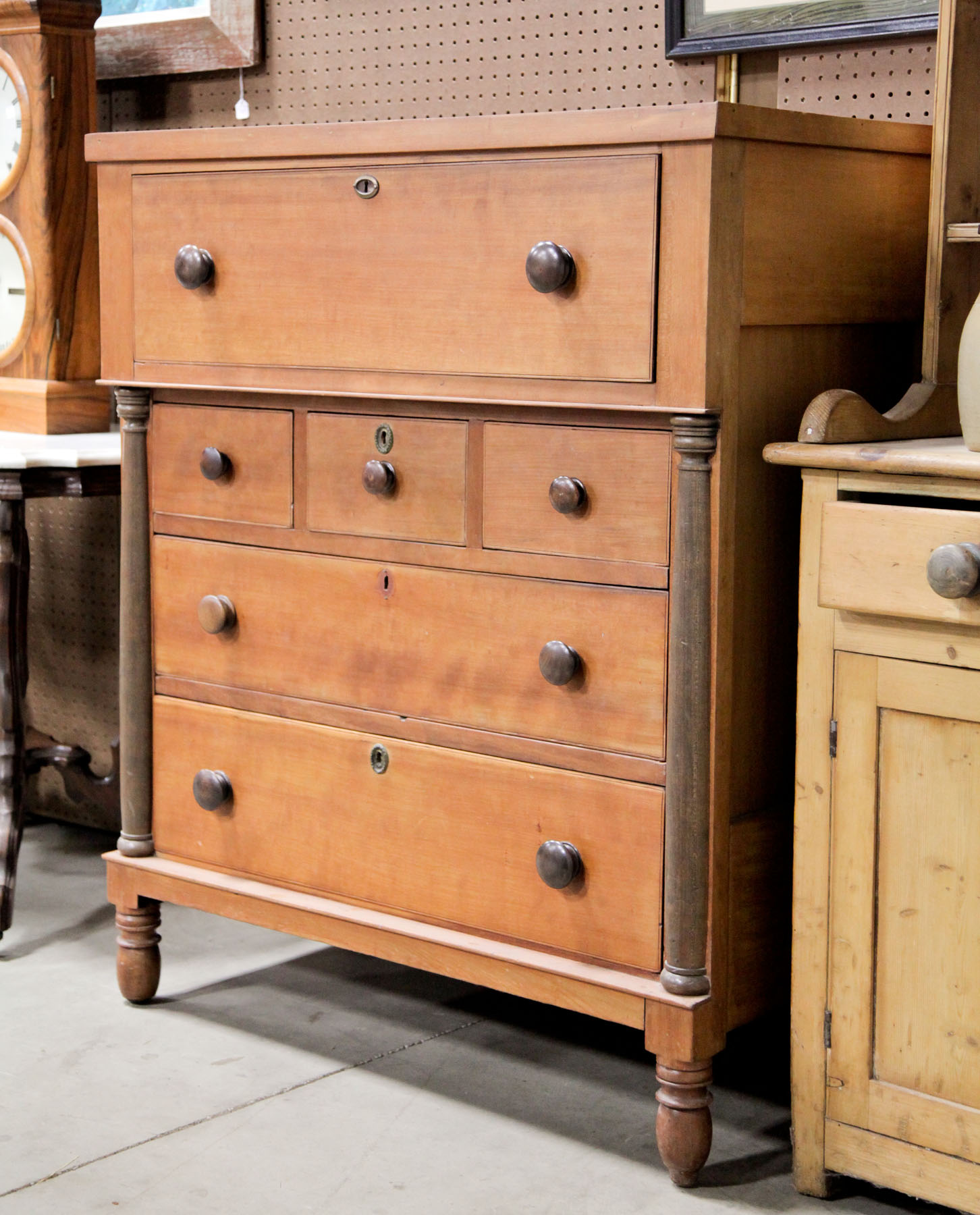 EMPIRE CHEST OF DRAWERS.  American