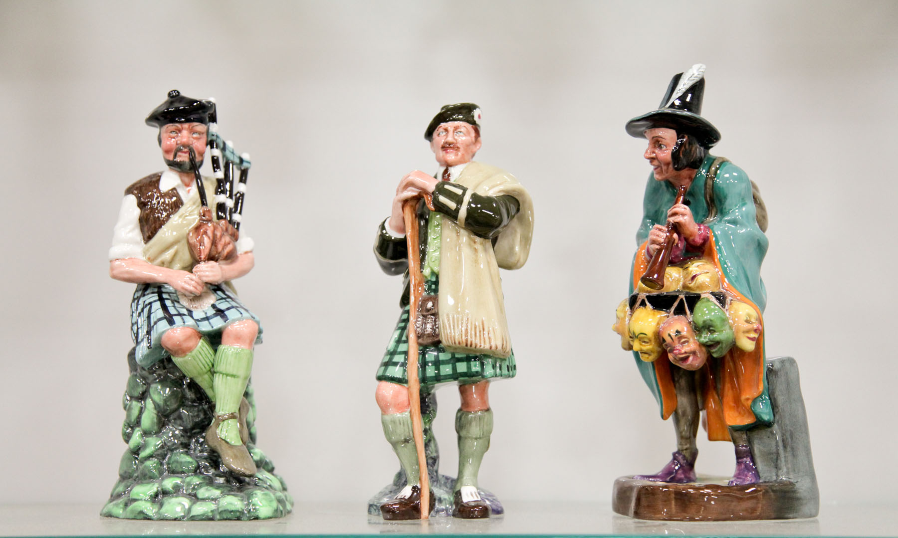 THREE ROYAL DOULTON FIGURINES.