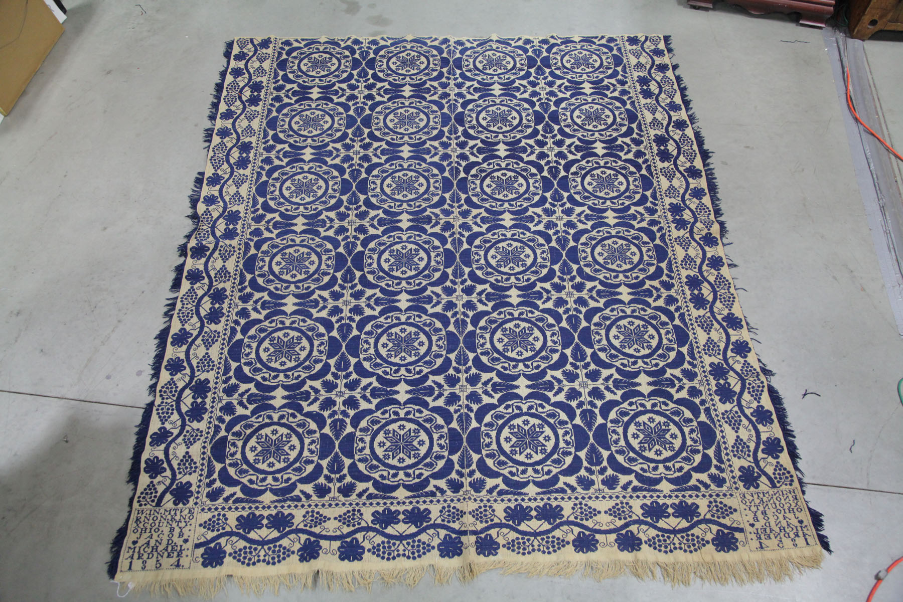 COVERLET Ohio mid 19th century  1227e5