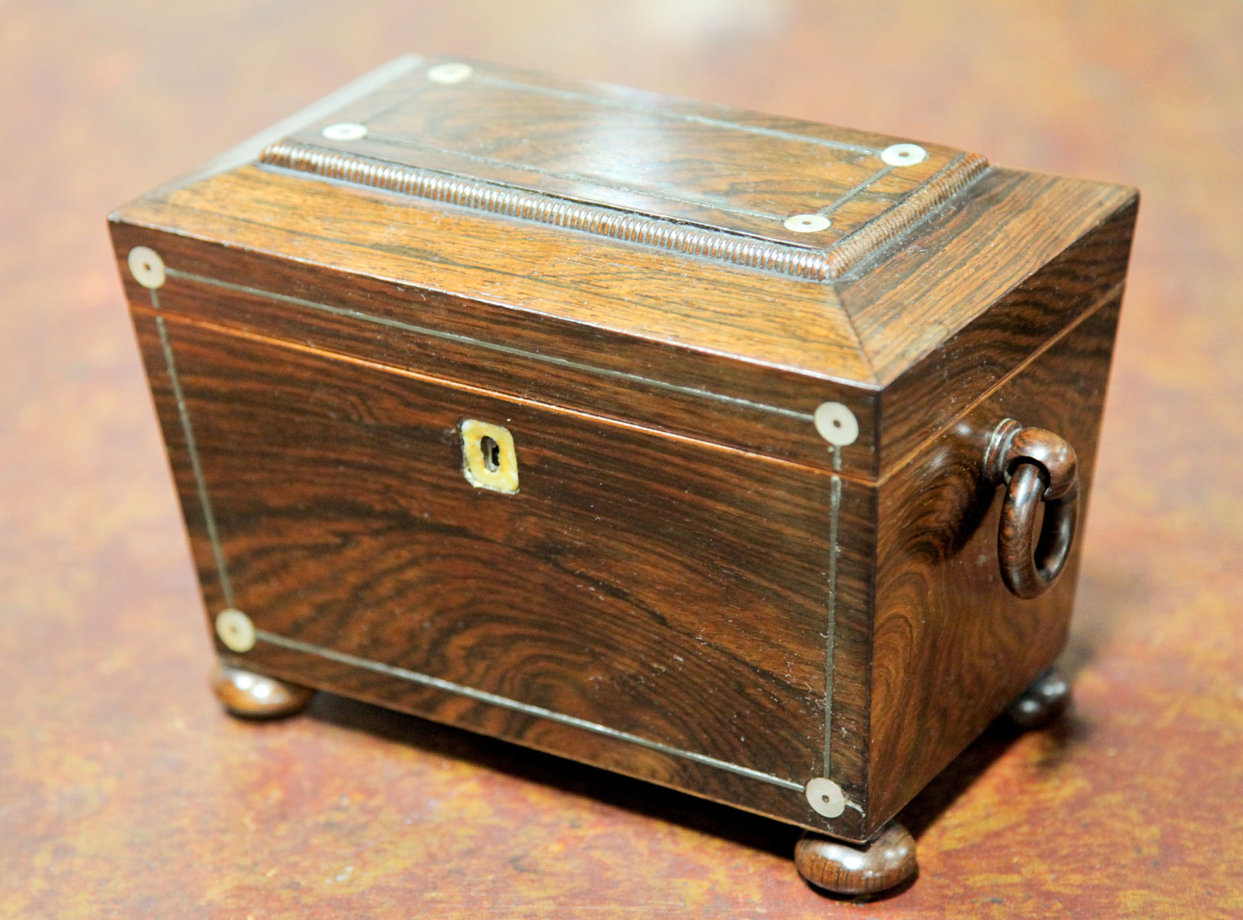 TEA CADDY.  English  mid 19th century.