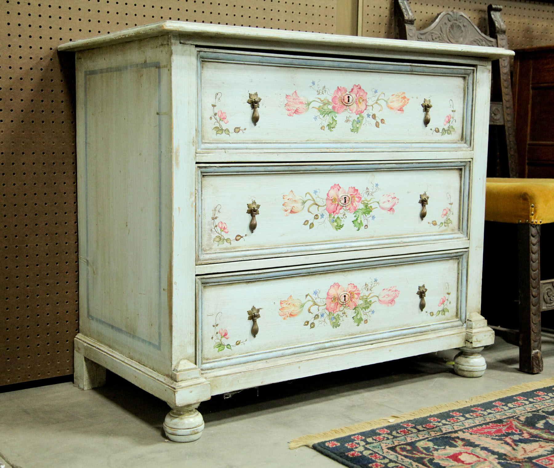 PAINTED CHEST OF DRAWERS.  American
