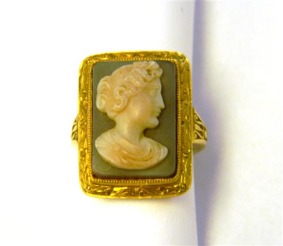 JEWELRY Carved stone Cameo ring 120683