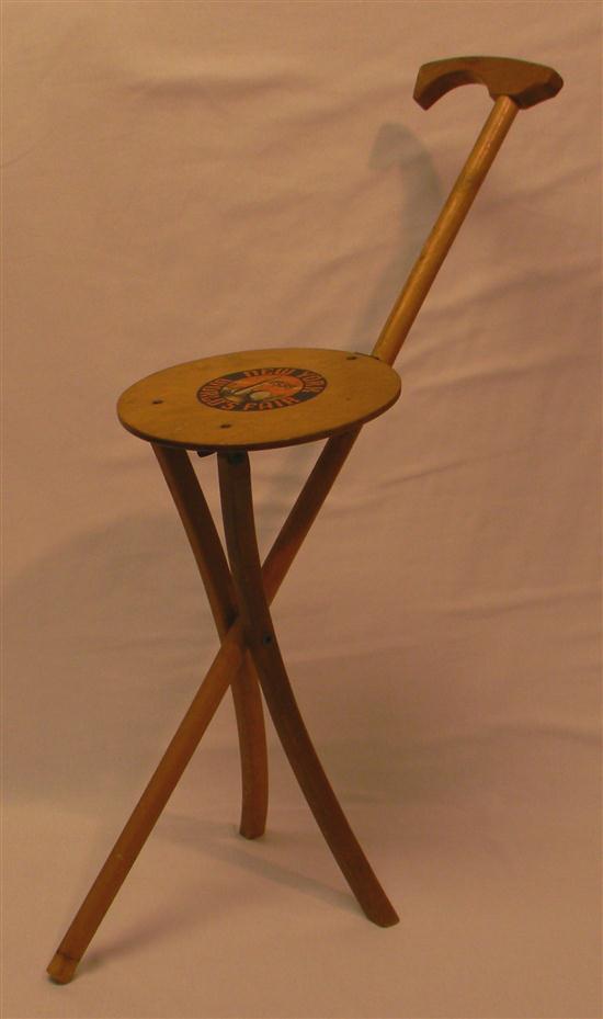1939 Worlds Fair walking stick / stool