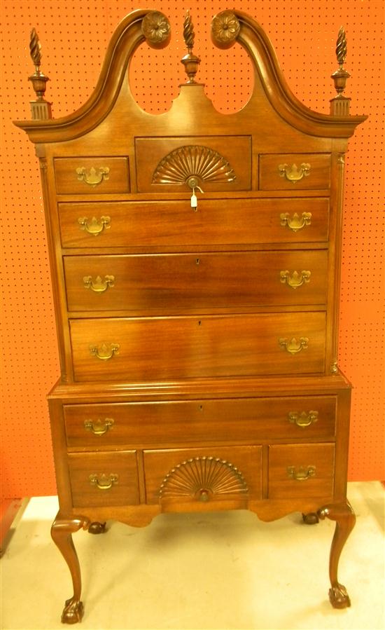 Chippendale Style highboy in two 120715