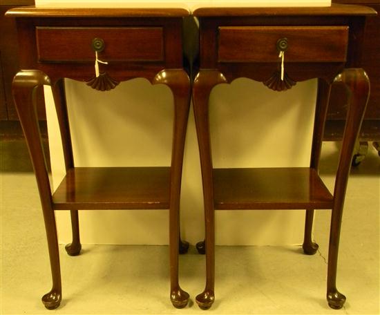 Pair of mahogany night stands with 120716