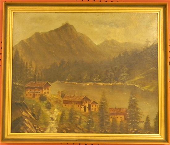 Oil on canvas mountain landscape 120769