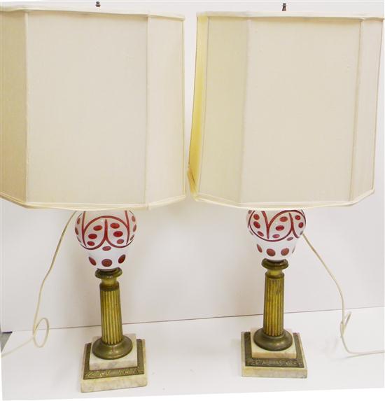 Pair fluid lamps  electrified 