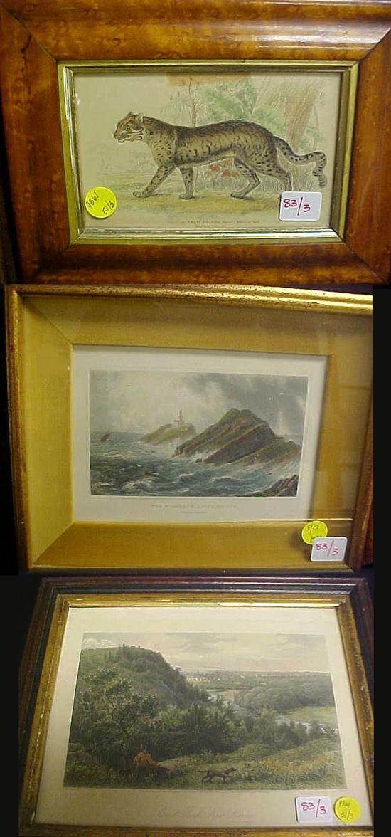 Three 19th C framed engravings 1208c2