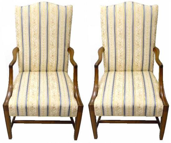 A pair of Lolling chairs mahogany 1208de