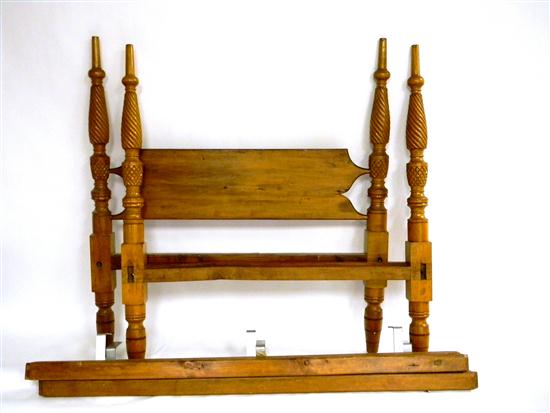 Tall post bedstead  19th C. spiral turning