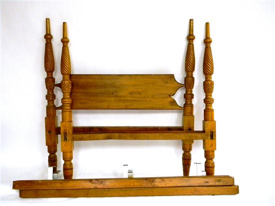 Tall post bedstead  19th C. spiral