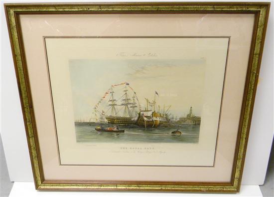 Fores  The Royal Navy  hand colored