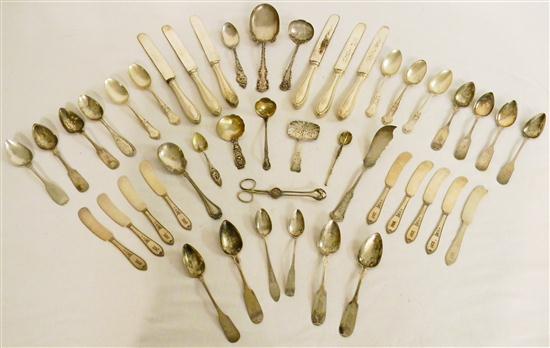 SILVER: Thirteen coin silver spoons;