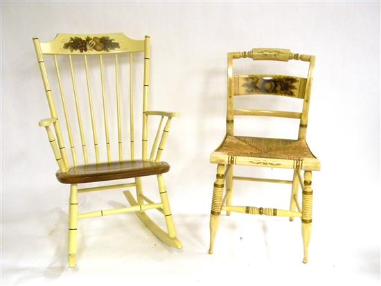 Hitchcock rocking chair buttercream 12098a