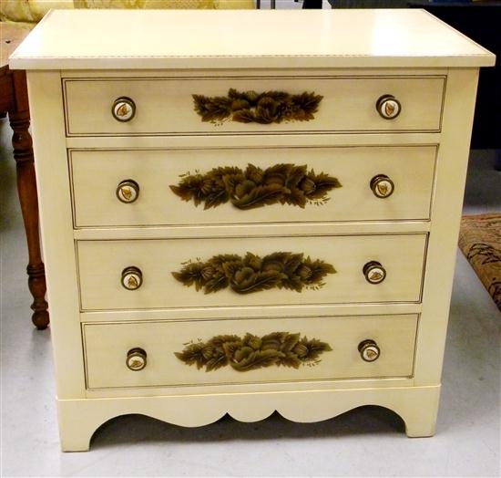 Hitchcock chest of drawers  buttercream