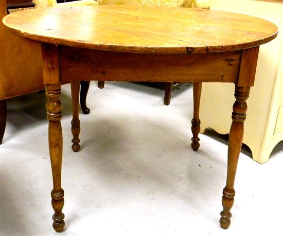 Round country pine table round 120999