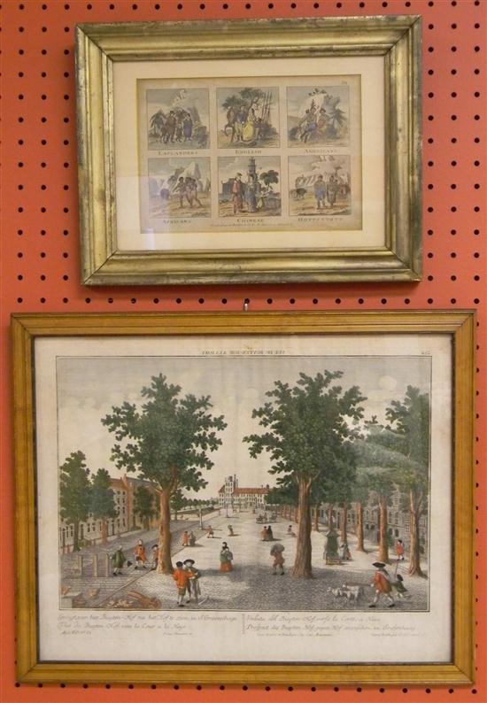 Two hand colored early prints  1209b1