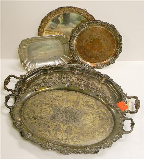 SILVERPLATE Four ornate silverplate 1209b8