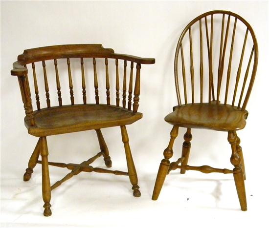 Two Windsors an armchair low 1209bc