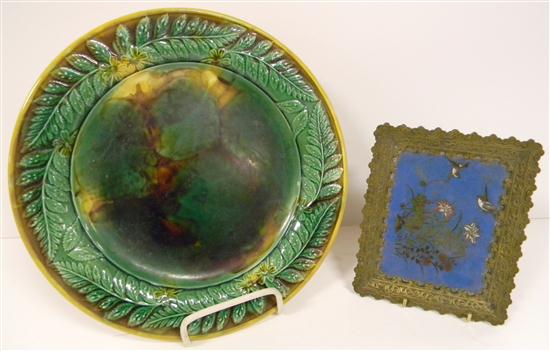 Majolica plate 13 green with 1209c8