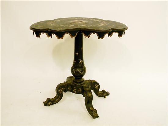 Papier mache English tilt top stand 1209e7