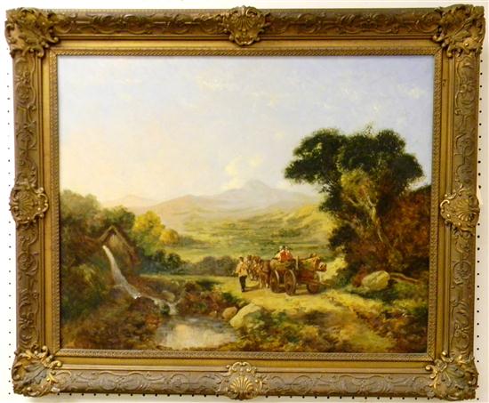 J. Houston  oil on canvas landscape