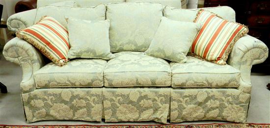 Ethan Allen pale green and silver