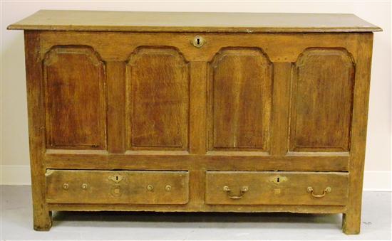 Oak lift top blanket chest panelled 120a2c