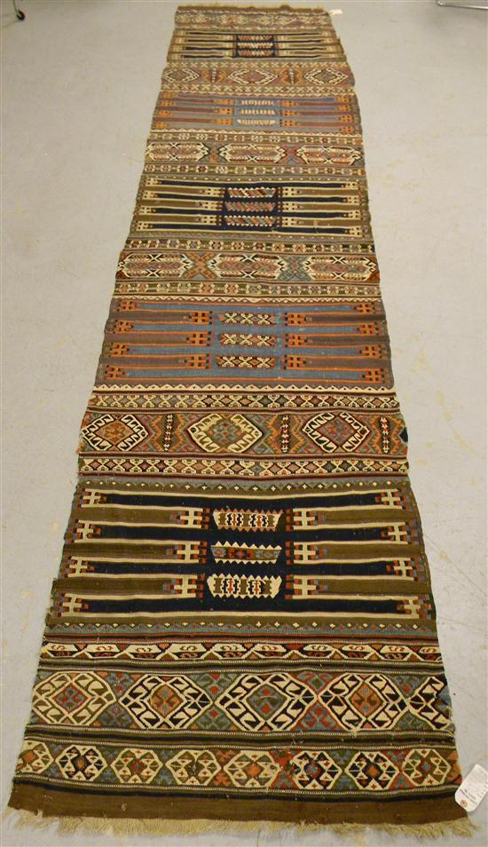 Antique Persian Kilim 3 x 14  120a4e