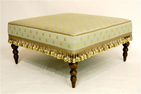 Ottoman  pale green with gold bee