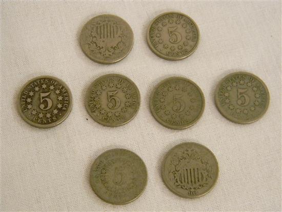 COINS: 1866 Shield Nickels with