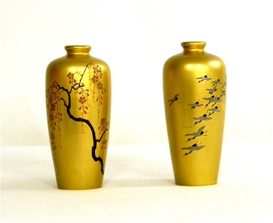 Pair Meji period Japanese gold 120a7e