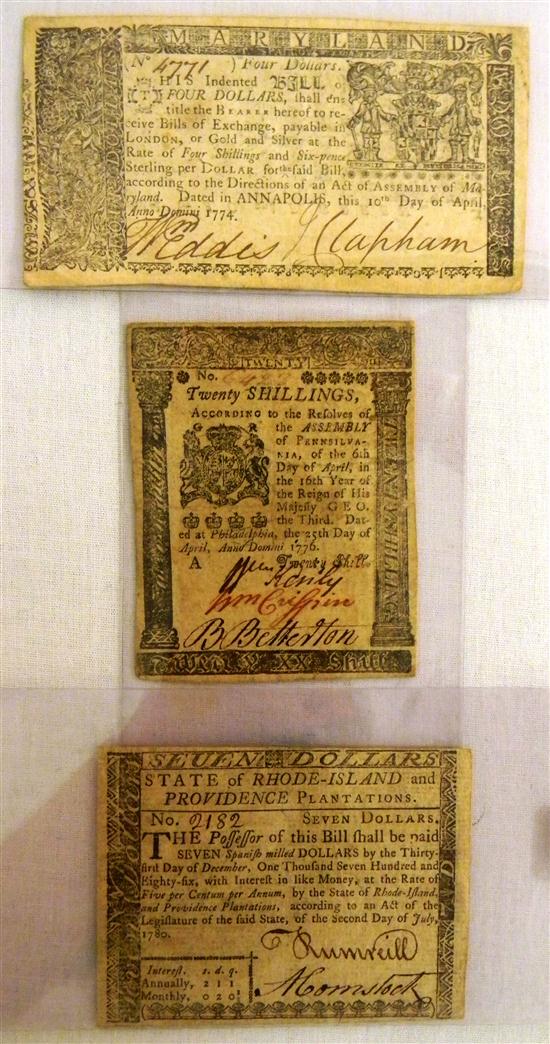 PA - Twenty Shilling Note - 4/25/1776.