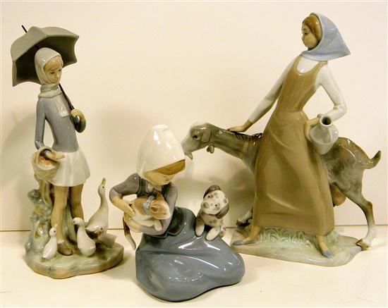 Three Lladro figurines including 120a95