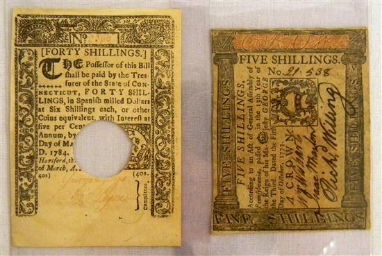 PA Five Shilling Note 10 5 1773  120a98